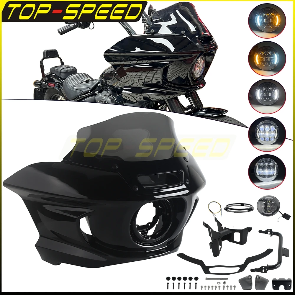 

Для Harley Softail Standard FXST Street Bob FXBB Low Rider FXLR мотоцикл ST обтекатель фары кронштейн для лобового стекла капот