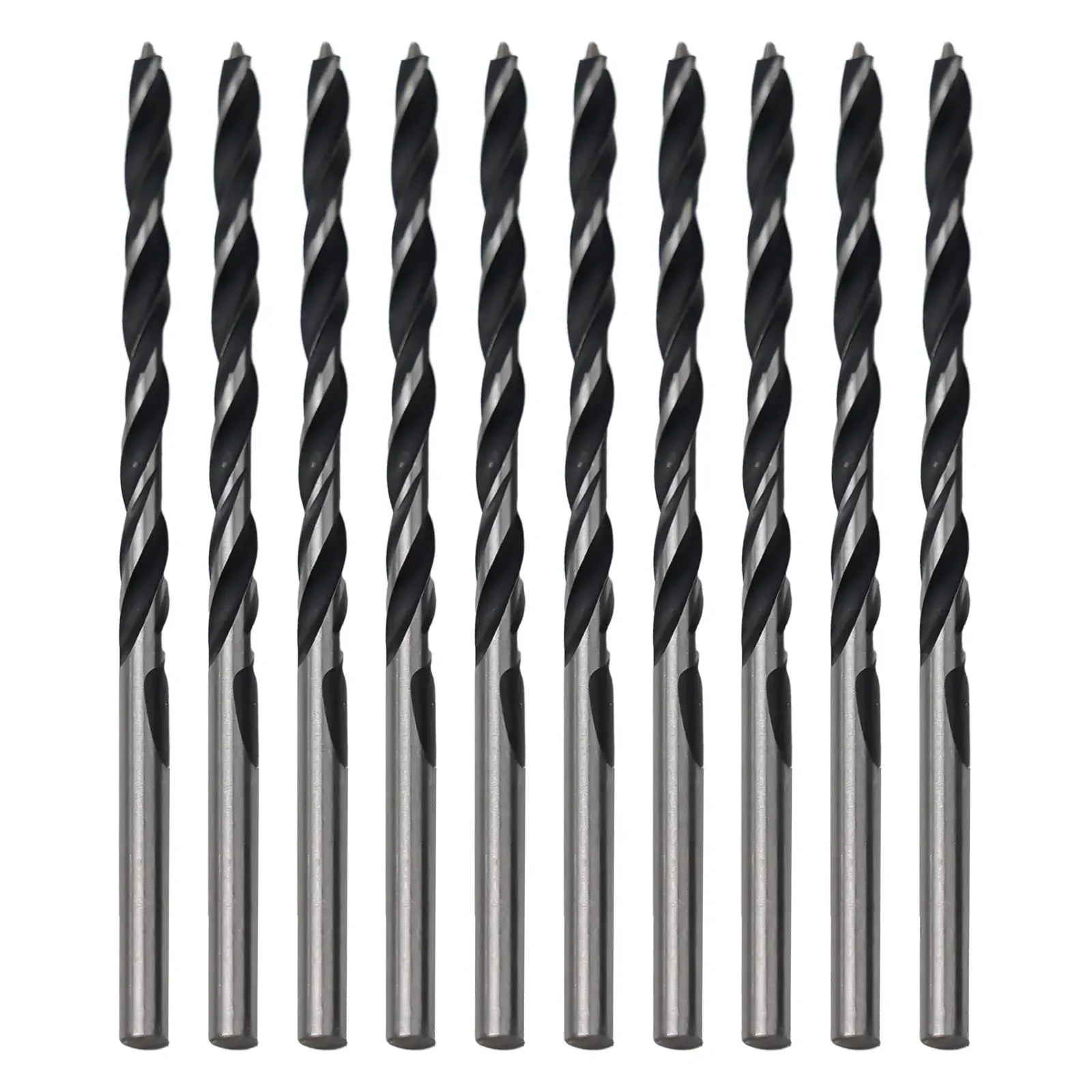 10PCS Precision Ground Drills 3 Flute Wood Drill Bits 3mm Shank For Woodworking Metal Power Tools Wood Drilling Tools