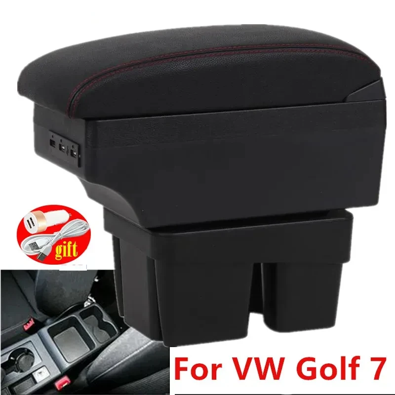 

central armrest box For VW Golf 7 Armrest box For Volkswagen Golf 7 Mk7 Car Armrest Storage box Dedicated Retrofit 2014 -2019