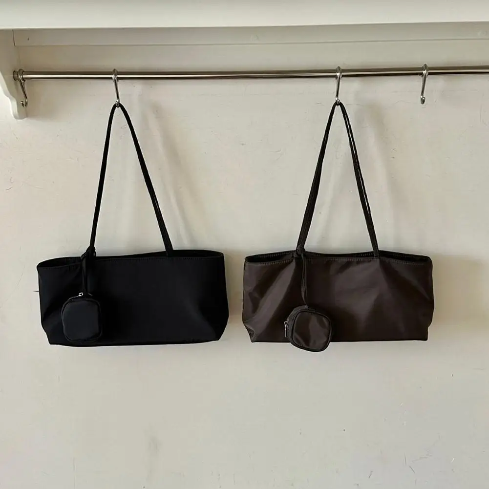 Damen-Handtasche aus Nylon-Canvas mit kleiner Geldbörse, große Kapazität, Umhängetasche, lässige Alltagstasche für Pendler, Achseltasche. – Detail 10