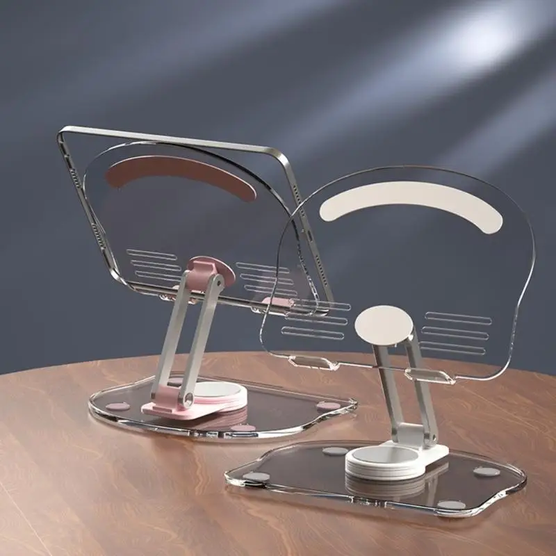 652F Adjustable Acrylic Phone and Pad Holder with Anti Slip Base for Hands View