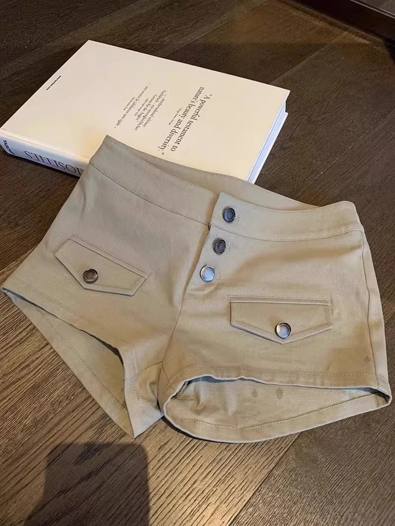 

Женские летние джинсовые шорты с высокой талией, прямого кроя, сексуальные, облегающие, с эффектом утяжки, разноцветные, эластичные, модные