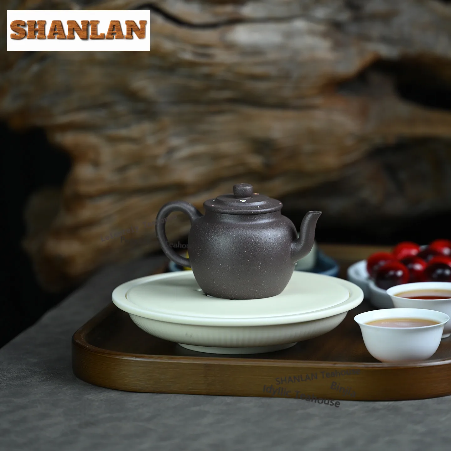 150 مللي رائعة ييشينغ الأرجواني الطين أباريق الشاي رسمت اليدوية القط قصر فانوس وعاء الخام خام الطين غلاية Zisha طقم شاي درينكوير #2