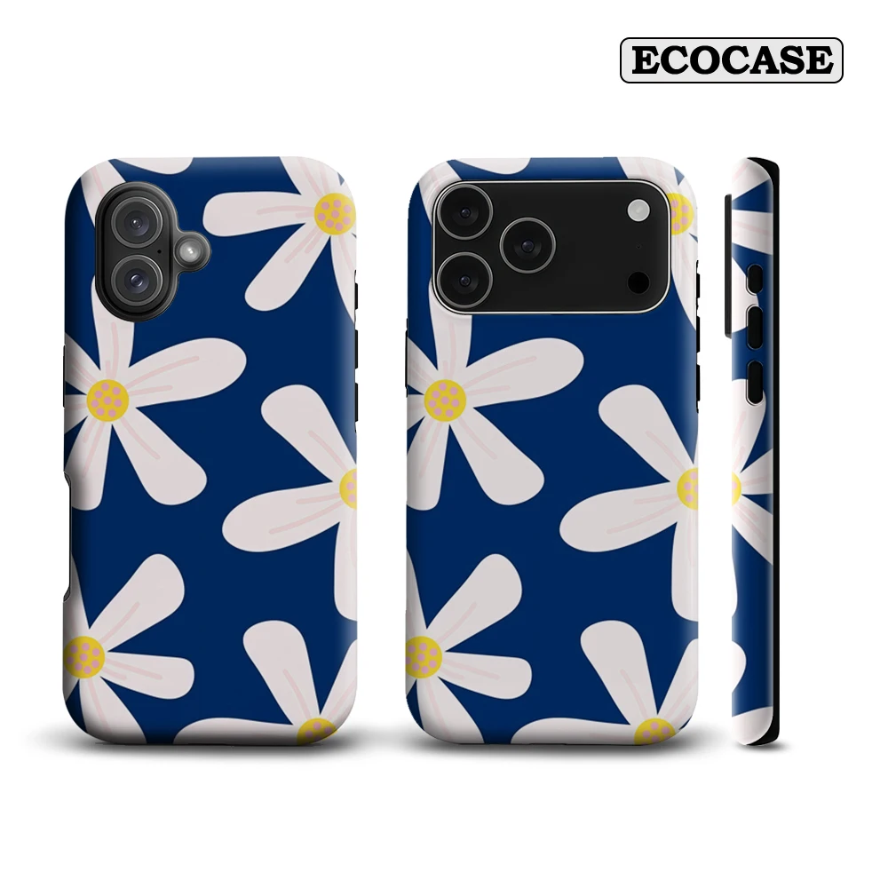 Skurrile weiße Gänseblümchen-Design IPhone 17 Must-Haves Handyhülle für IPhone 17 16 15 14 13 12 11 Pro Max Plus Doppelschichtige Rückseite