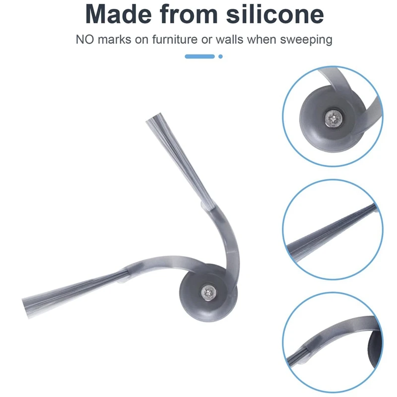 Cepillos laterales para accesorios de piezas de repuesto Roborock Q Revo Curv