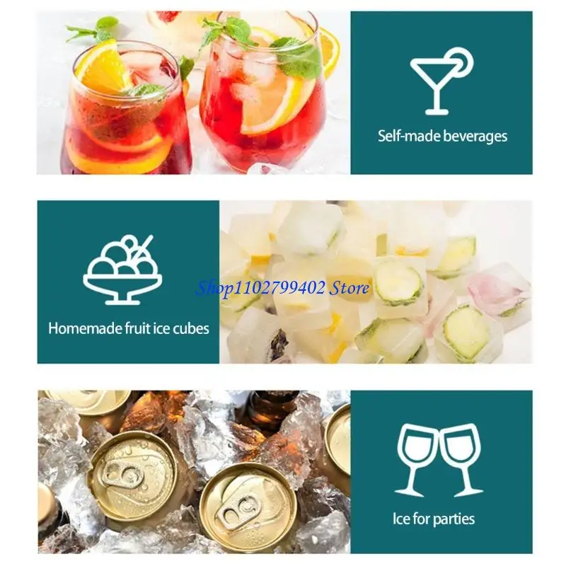 547F 2 Piece Geometric Ice Cubes Maker Set Silicone Square Round Molds For Drink Flexible Freezers Tray Quick Releases