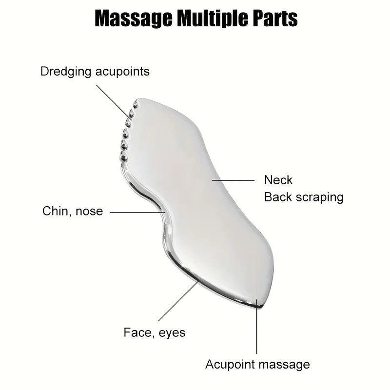 مجموعة مكونة من 2/3 قطعة، مجموعة أدوات غوا شا من الفولاذ المقاوم للصدأ عالية الجودة، شكل قلب وشفاه، أدوات العناية بالوجه، حقيبة تخزين