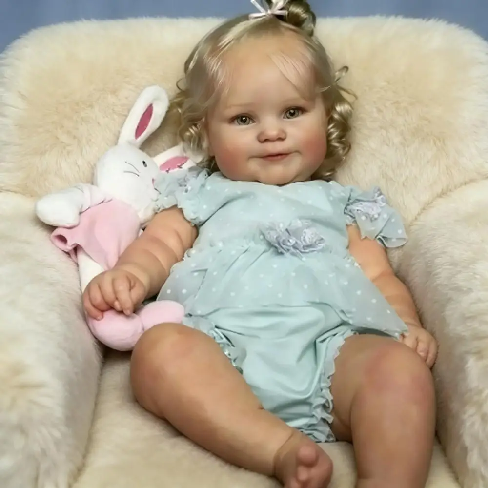 

Reborn Baby Doll Full Silicone Vinyl Girl Body Lifelike 3D Skin with Hand-Painted Veins Detailed Hand Artwork Kids Birthday Gift