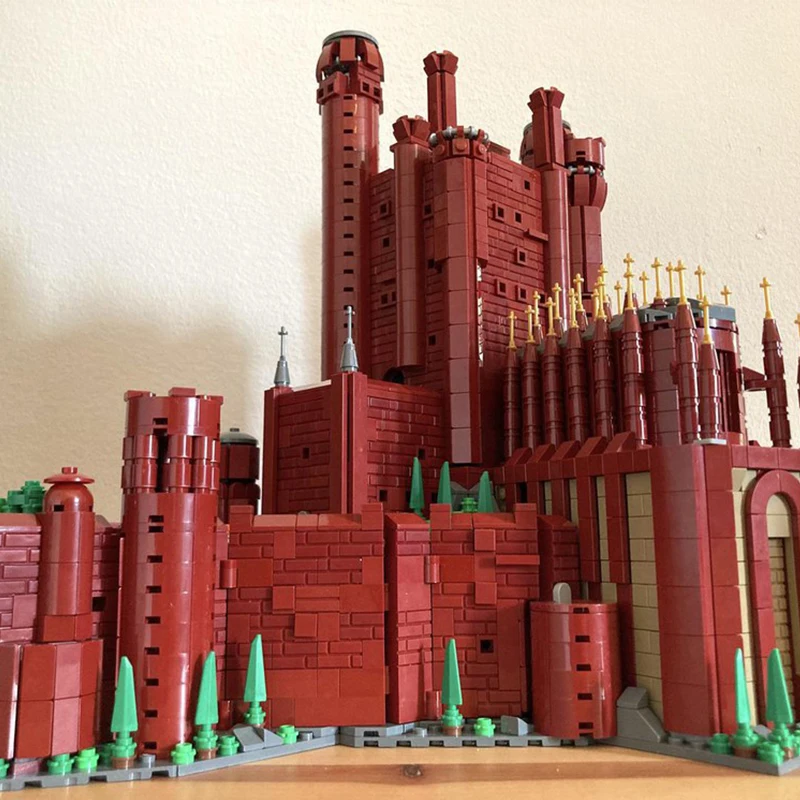 4582Pcs Moc Game of Thrones The Red Keep Medieval Castle Building Blocks Model Architecture Bricks Toys Kids Gifts