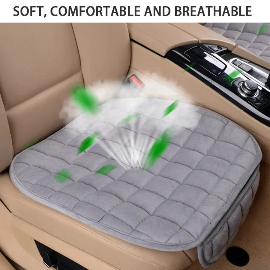 Soft Car Seat Cover Skin-Friendly Plush Automotive Seat Cushion Anti Slip Auto Seat Protector Universal for Sedan Suv