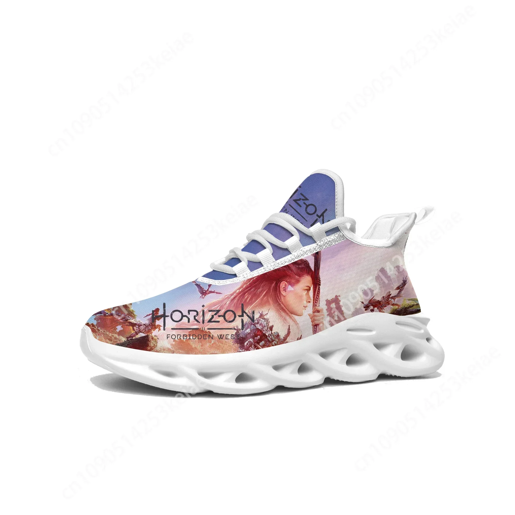 Zapatillas Horizon Forbidden West, juego de dibujos animados para hombre, mujer, adolescente, zapatillas deportivas para correr, zapatos con cordones personalizados de alta calidad