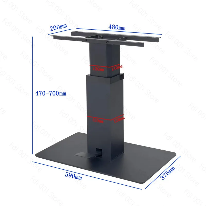 Stainless steel lifting table legs table feet simple bar table feet round base restaurant  learning lifting high foot bracket