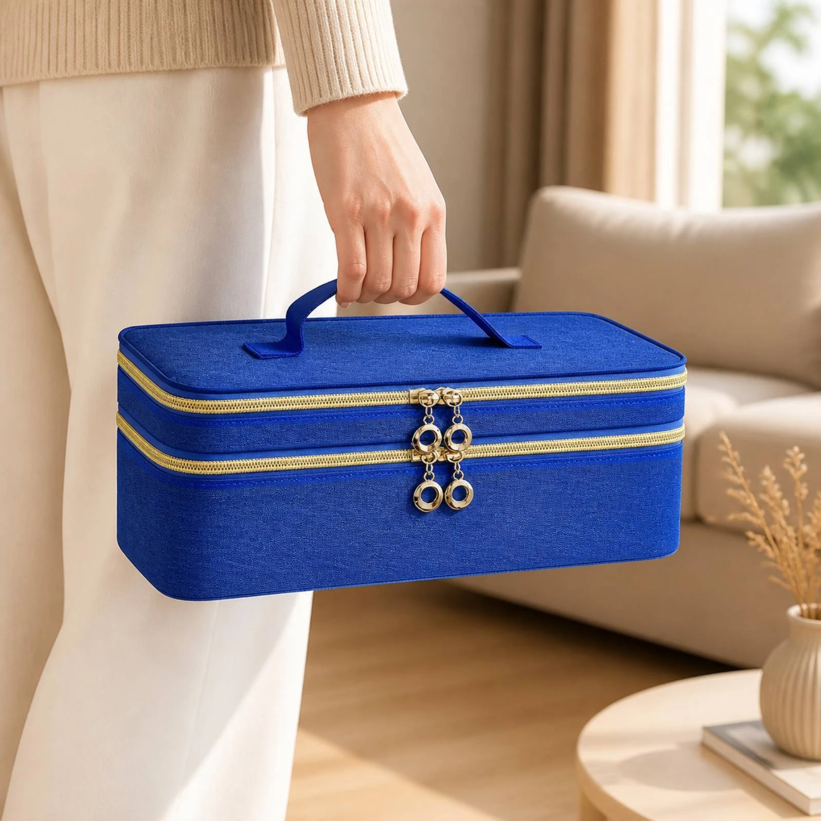 Styling Tool Organizer Bag Portable Hair Dryer Travel Case Travel Case with Hand Strap Long-Lasting for Dorm Room, Bathroom