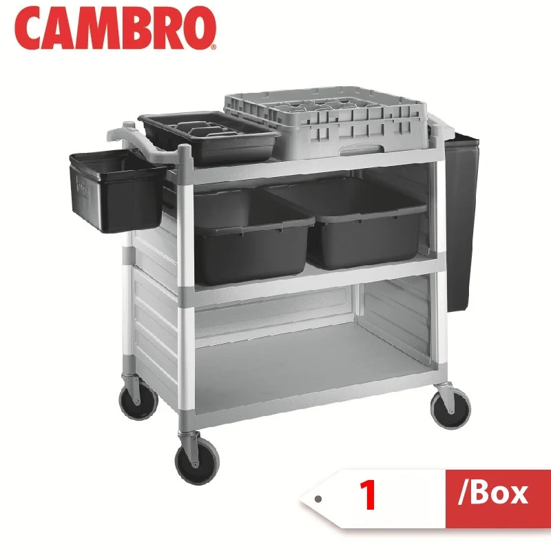 

For CAMBRO Electric Service Car Set Three-Layer Configuration with 2 Three-Sided Baffle 1 Garbage Can 1 Tableware Box