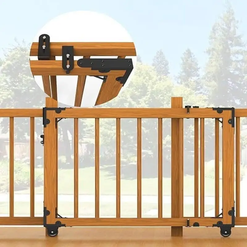 

Heavy Duty Sliding Gate Kit Rolling Gate Hardware Kit for Wooden Gates, Backyard