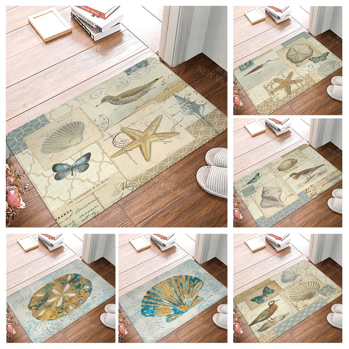 Non slip shower mat bathroom rug shower mat home decoration door mat kitchen bedroom entrance room mat submarine animal door mat