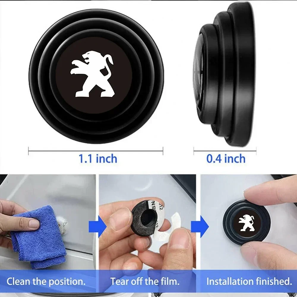 4PCS Car Door Edge Guards - Silicone Anti-Collision Protector Compatible with Peugeot 206/207/208/308/508, Universal Fit Bumper view 6