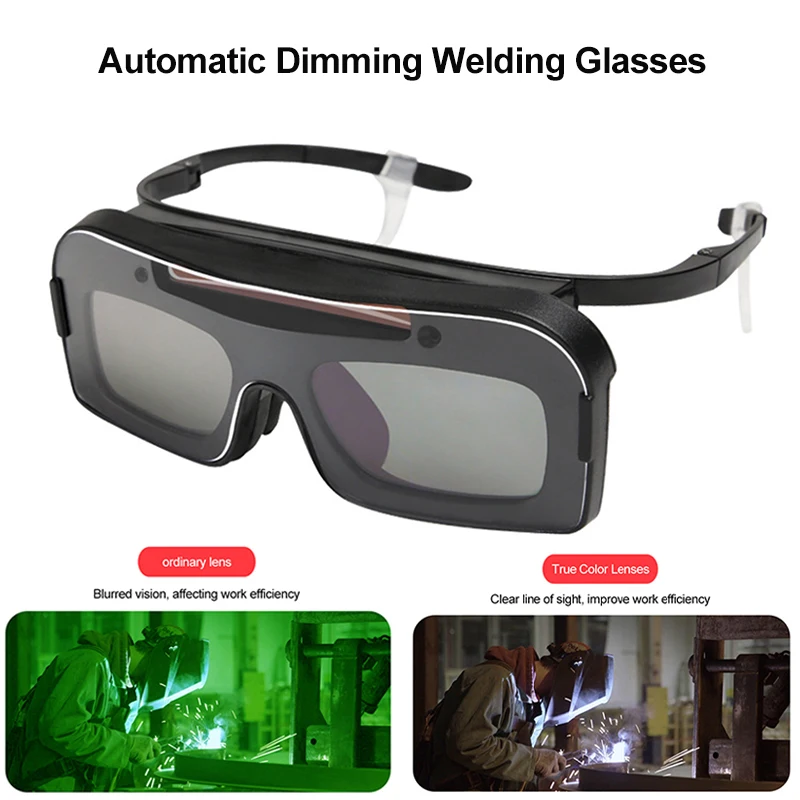 Automatic Dimming Welding Glasses Eyes Special Protective Anti-glare Argon Arc Welding Glasses Auto Darkening Goggles for Welder