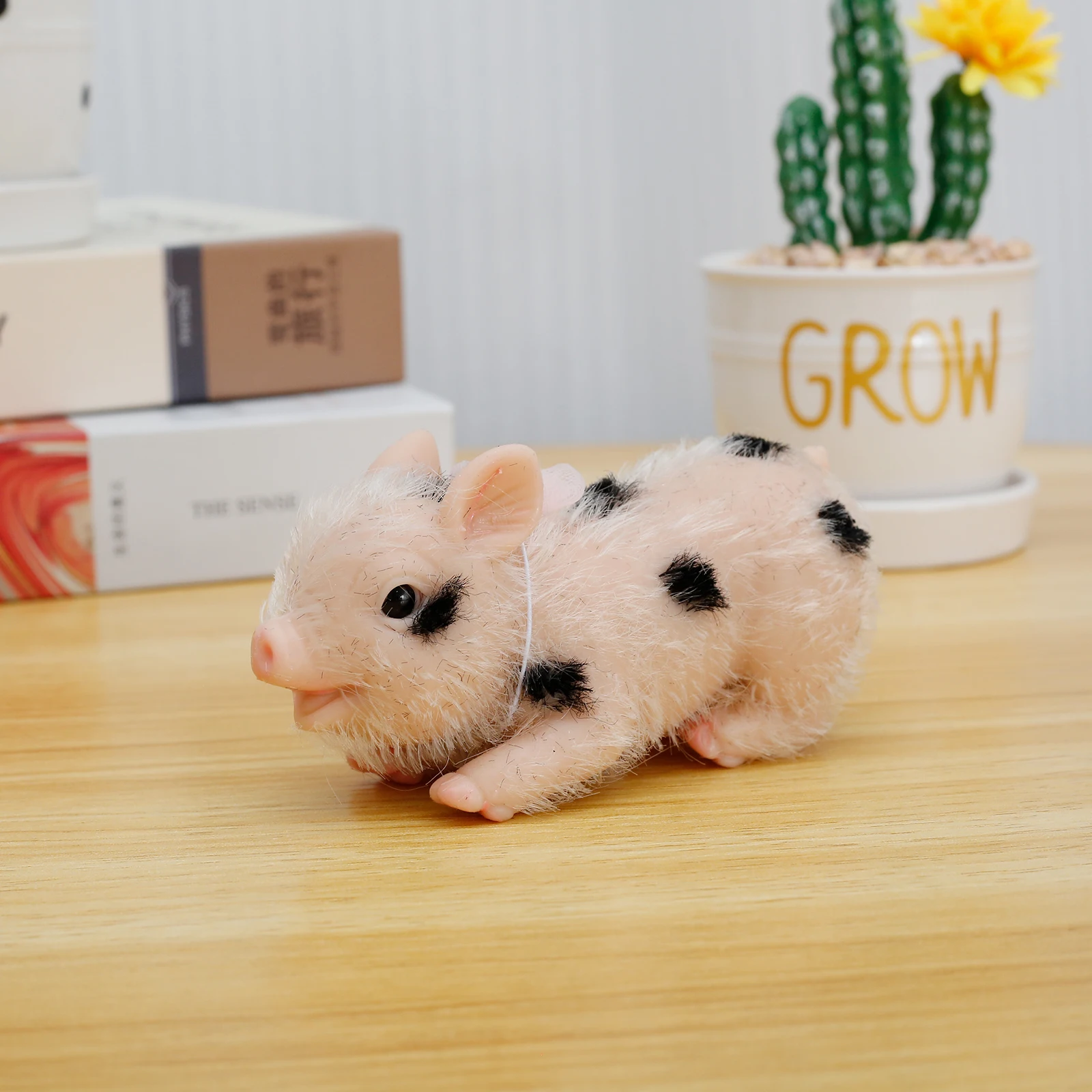 Silicone Pig Doll Toy Mini Soft Lifelike Silicone Pig Doll Miniature Reborn Silicone Pig With Accessories For Kids Gift