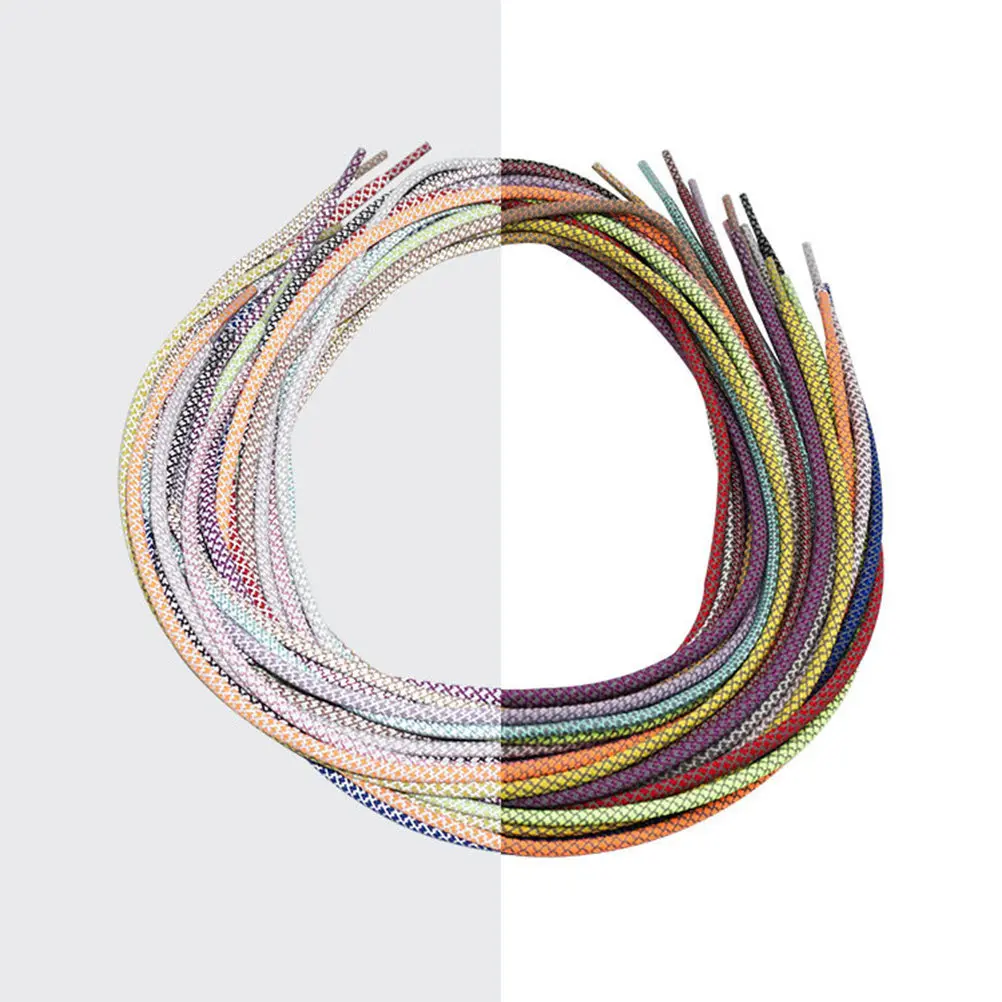 

10 пар круглых светоотражающих плетеных шнурков для кроссовок, 140 см, для спорта и бега, разноцветные, для ночной носки