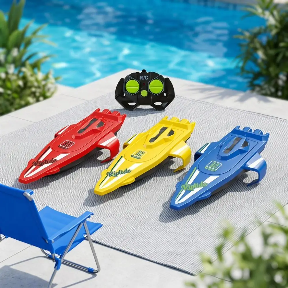 High Speed Remote Control Boat Sailing Boat Waterproof Racer RC Boats Electric 2.4G Wireless Speedboat Toy Summer Water
