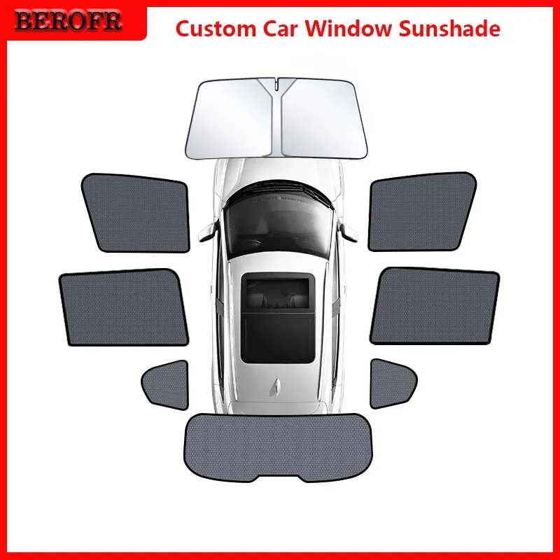 For Ford Taurus 4 Dr Sedan 1996-2007 Car Mesh Sunshade Magnetic Window Shades Visor Curtains Auto Accessories