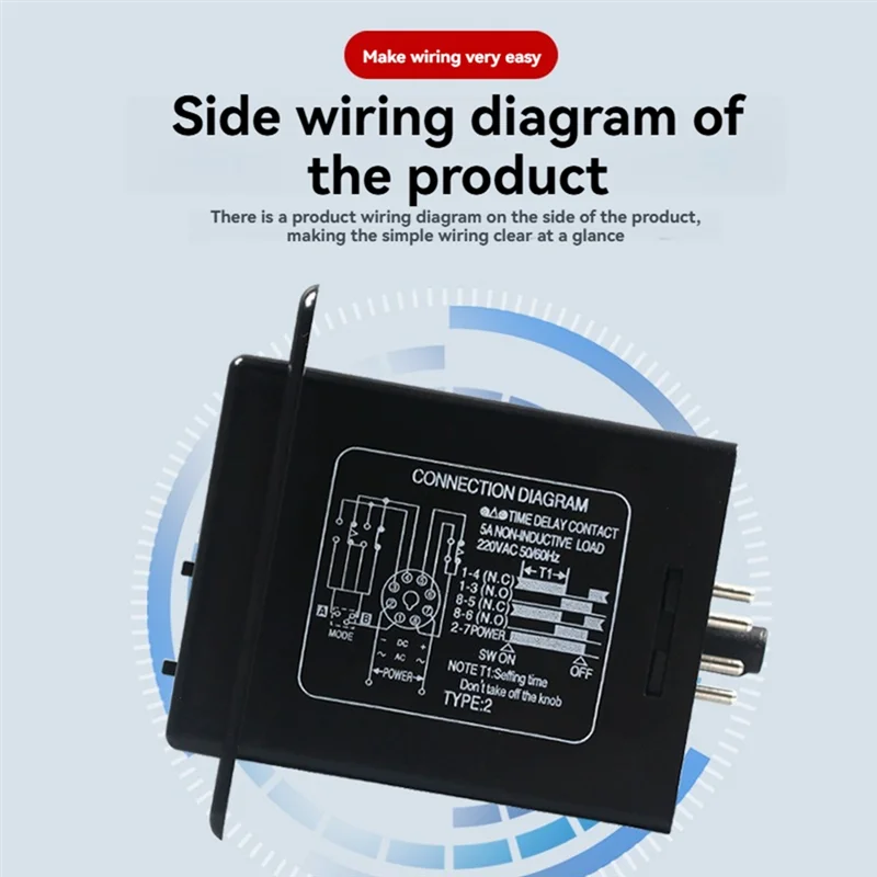 CJSD-قابل للبرمجة AC220V 8PIN ASY-3D تأخير الموقت الوقت التتابع أرقام عرض 999S تأخير الموقت الموقت