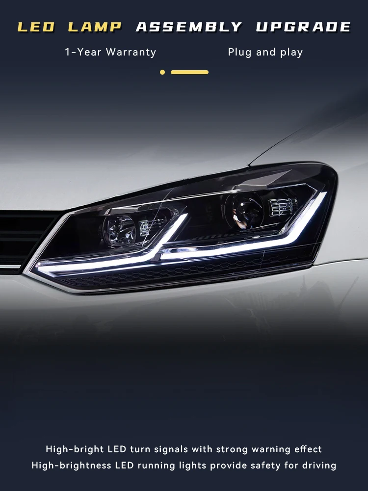 

Car Accessories For VW Volkswagen Polo 2011-2018 Front Light DRL Head Lamp LED Projector Lens Headlights Vehicles Automatic