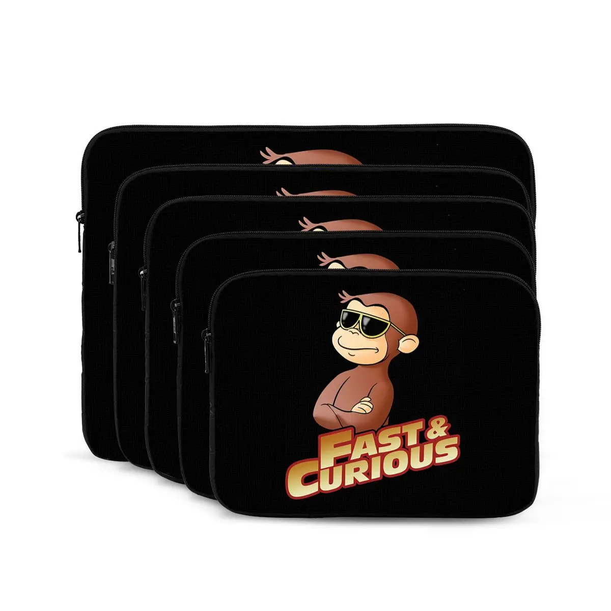 

Curious George FAST AND CURIOUS V2 Notebook Laptop Bag Case Pouch For Macbook Air Pro Tablet Shockproof Case Bag