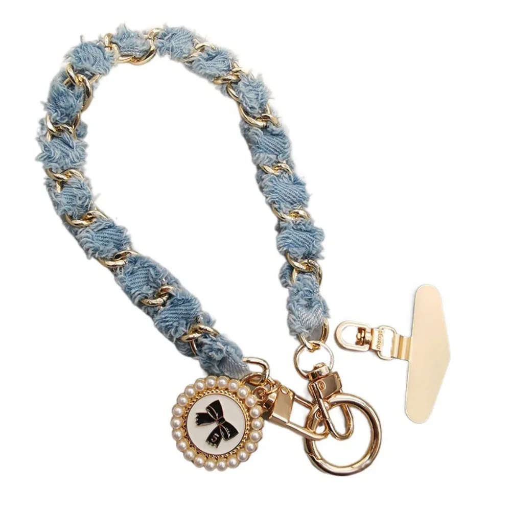 

Pendant Mobile Phone Strap Pearl Metal Chain Cell Phone Chain Handheld Short Mobile Phone Lanyard Phone Case Accessories