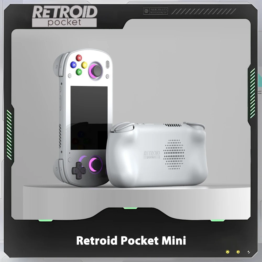 Retroid Pocket Mini Game Console Snapdragon865 3.7inch 1280*960 AMOLED 500Nits Screen Custom Ergonomic Handheld Retro Console