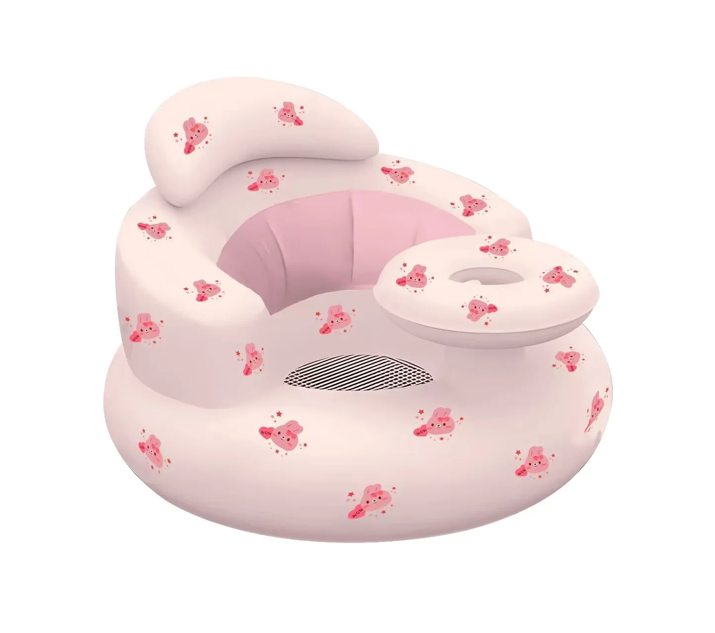 Baby Sofa Inflatable Seat for Babies  Chair with Tray, Built in Air Pump Infant Back Support Sofa Toddler Chair for Sitting Up