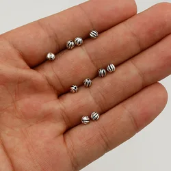 100pcs/lot 4mm Small Pumpkin Antique Metal Beads Retro Manual Zinc Alloy Jewelry Spacers DIY Bracelets Charms Accessories