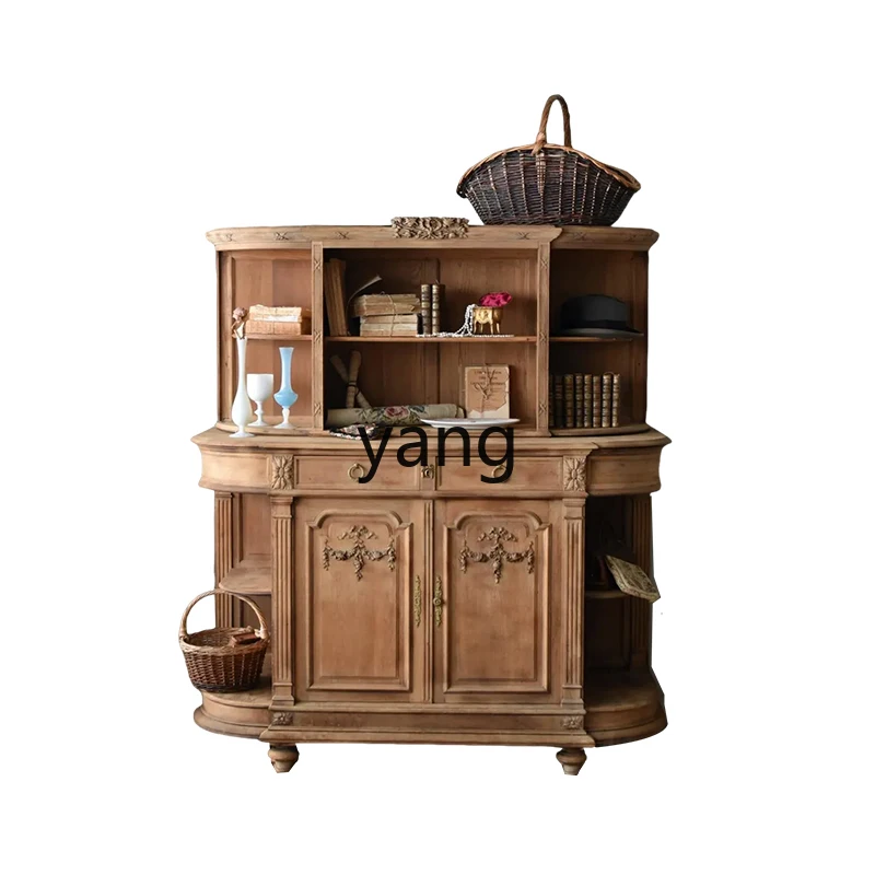 

YHM solid wood dining side cabinet wine cabinet high-end restaurant furniture locker