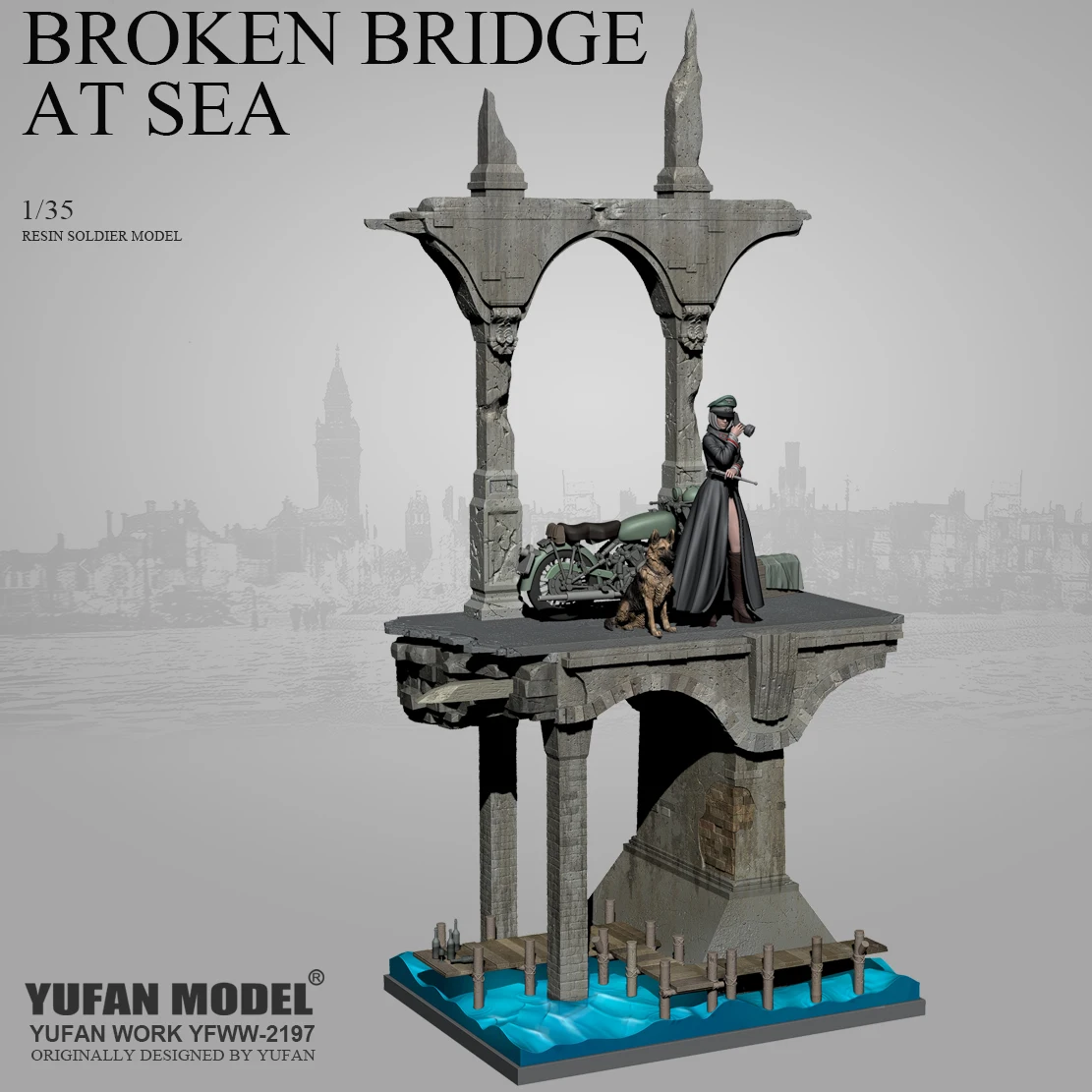 YUFAN MODEL 1/35 Resin soldier model kit (complete set) needs to be assembled and colored by oneself   YFWW-2197+3D