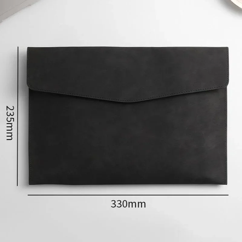 Imagem -06 - Prova Dágua Engrossar Couro Bolsa de Arquivo Office Business Folder Bags Homem Information Briefcase Bill Bolsa de Armazenamento a4 à