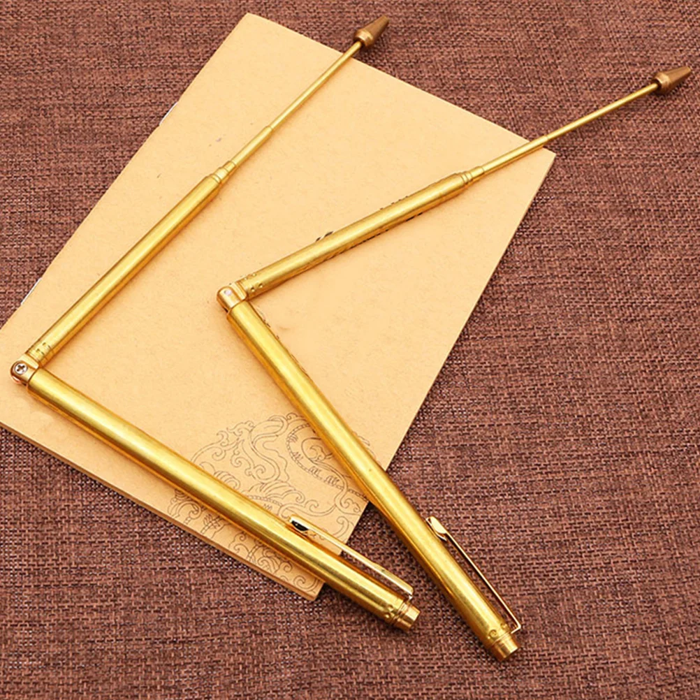 1 قطعة قضيب التغطيس على شكل قلم قابل للسحب أداة التكهن النحاسية مع عمود مركزي مرن لمياه صيد الكنز #6