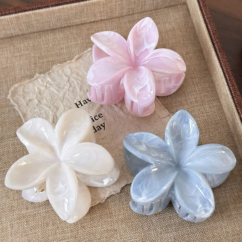 

1/3pcs Summer Fresh Egg Flower Claw Clip Gradient High Sense Flower Shark Clip Sweet Rear Head Stereoscopic Hair Clip