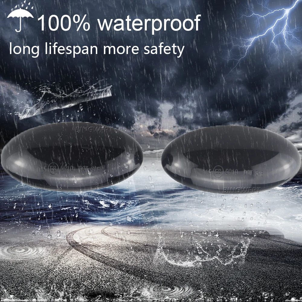 Indicador de indicador lateral para Citroen C1 C2 C3 C5, para Peugeot 307, 206, 207, 407, 107, 607, luz LED de señal de giro dinámica