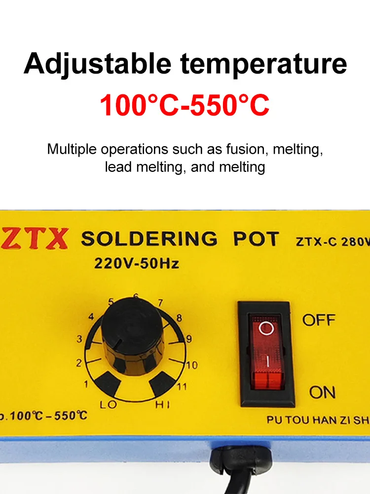 Forno di fusione utensili per pentole pentole spina ue 220V 150/160W temperatura regolabile stagno Meltining Pot diametro interno 50mm