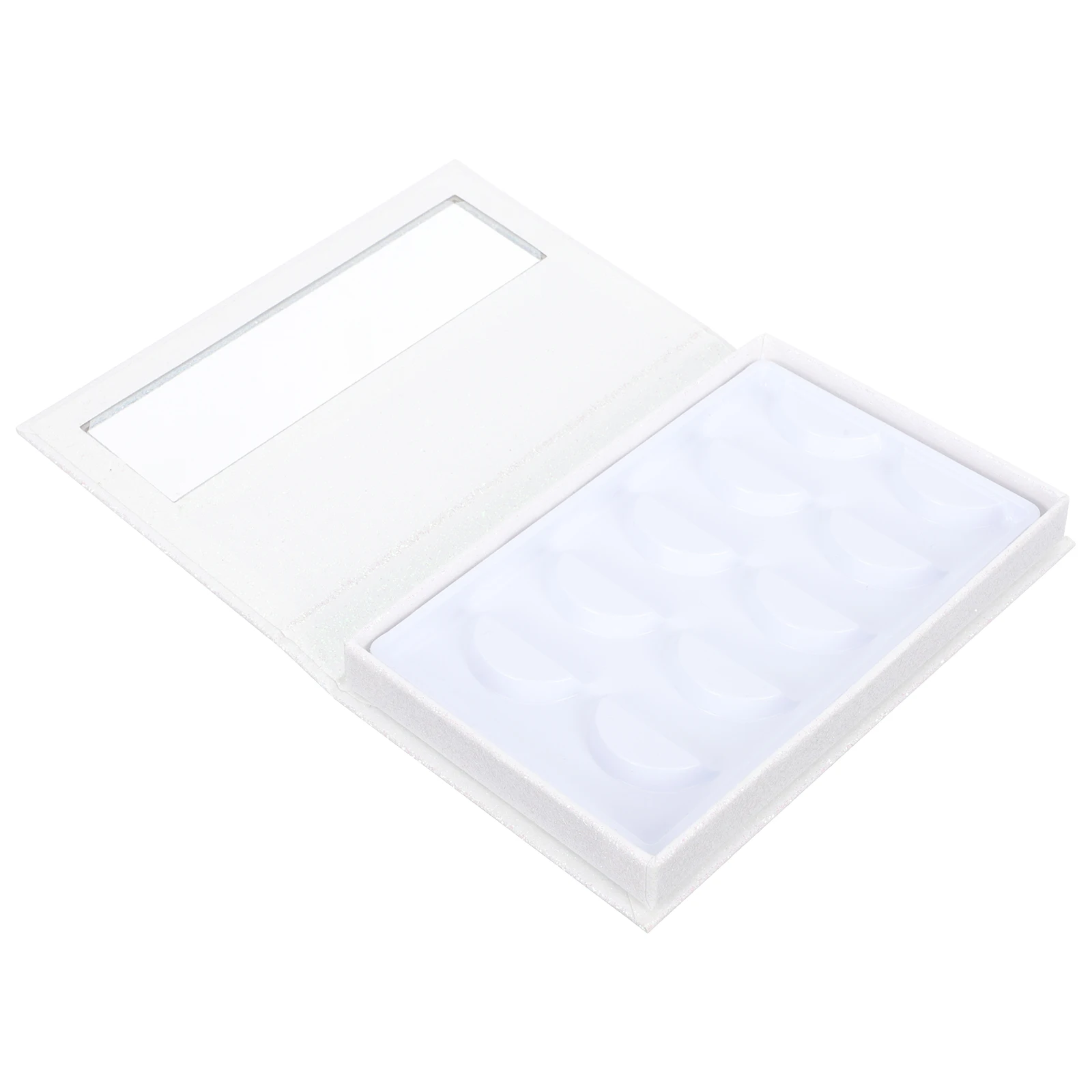 

Empty Eyelash Storage Box Book Style ABS Plastic Lightweight Travel ganizer for Artificial Lashes Clear View Window Fake Eyelash