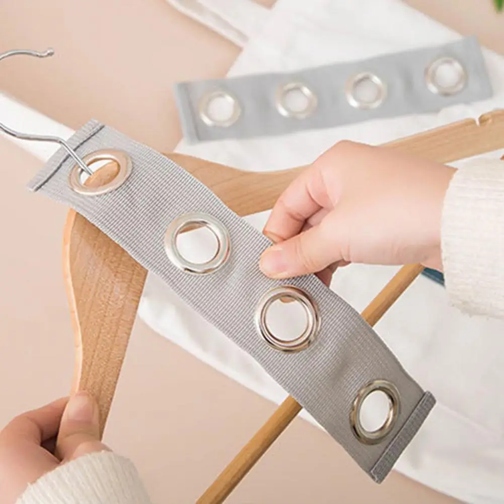 

2Pcs 4 hole Clothes Hanger Connector Hooks Metal Ring Punch-free Folding Coat Shirt Hanger Extender Straps Wardrobe Organizer