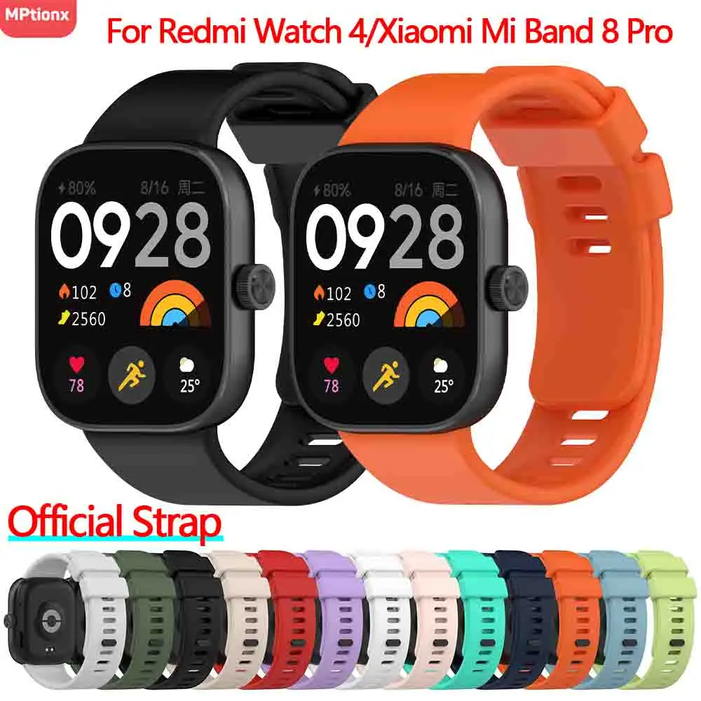 Silicone Strap For Redmi Watch 4 Smart Watch Bracelet Replacement Correa For Xiaomi Mi Band 8 Pro Watch 4 WristBand Accessories