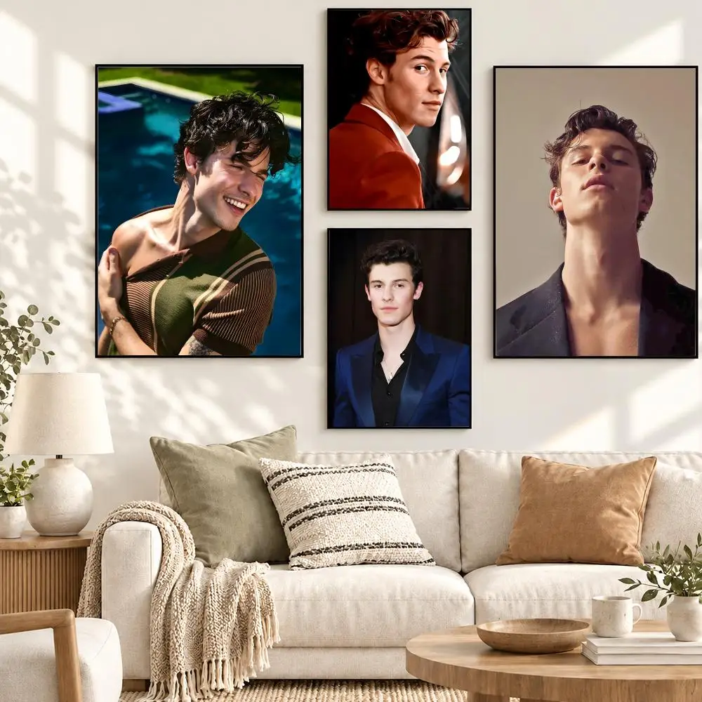 Shawn Mendes Pop Singer Acoustic Guitar Concert Art Poster Decorative art prints for the home, holiday gifts, unframed