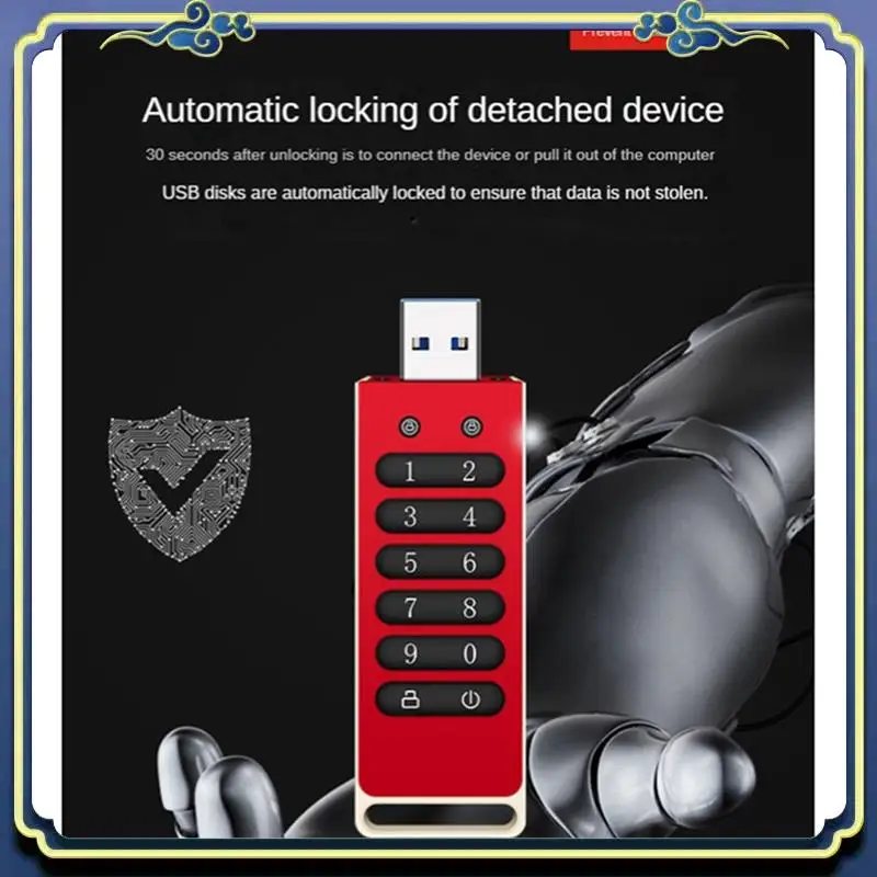 

1 PCS Secure USB Drive Encrypted USB Flash Drive Hardware Password Memory Stick With Keypad USB 3.1 Disk Flash 256GB