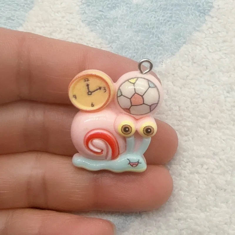 10pcs cartoon resin pendant, DIY jewelry making earrings, keychain accessories view 3