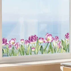 Watercolor Beautiful Flowers Furniture Window Stickers Home Decor Accessories Living Room Decoration for Girls Bedroom Kids Room