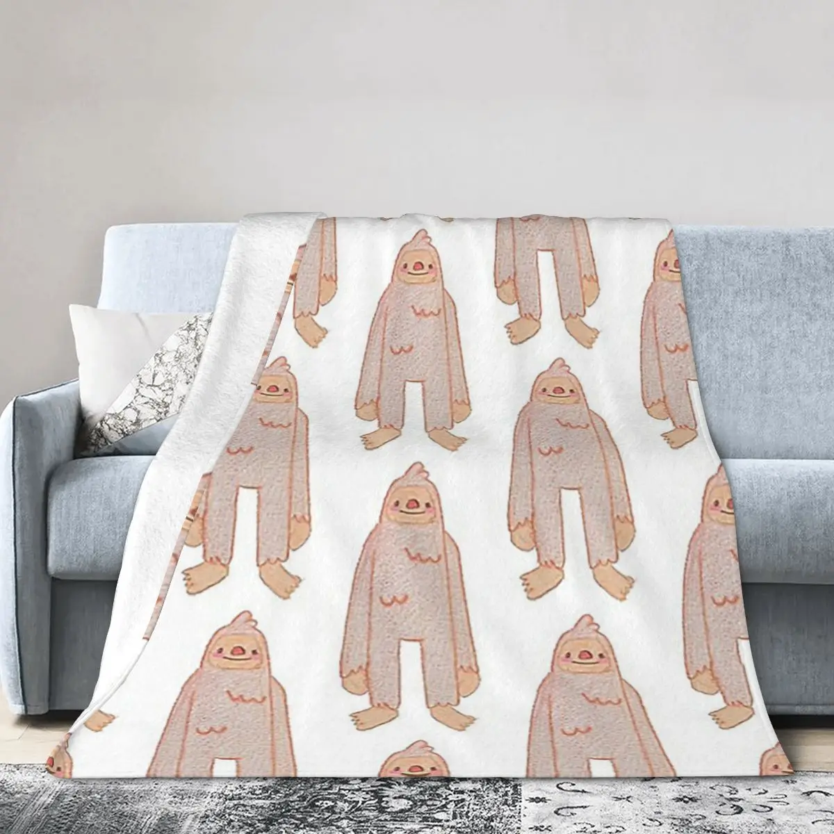 Bigfoots Blankets Soft Warm Flannel Throw Blanket Bedspread for Bed Living room Picnic Travel Home Sofa