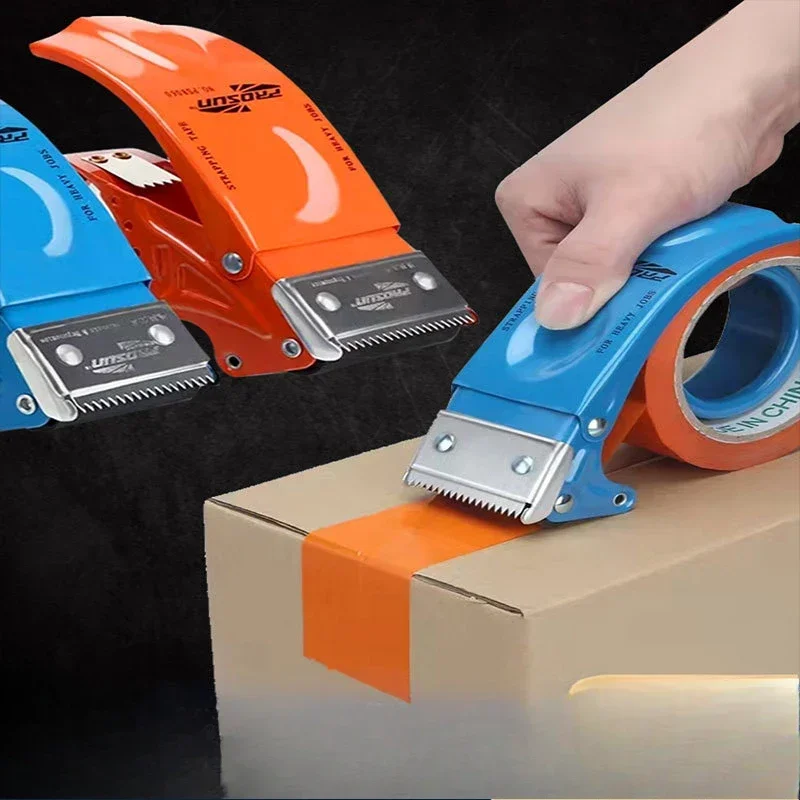 1PC Random Color 48/60mm Packaging Tape Dispenser Metal Tape Cutter Packing Seal Dispenser Scotch Tape Dispenser