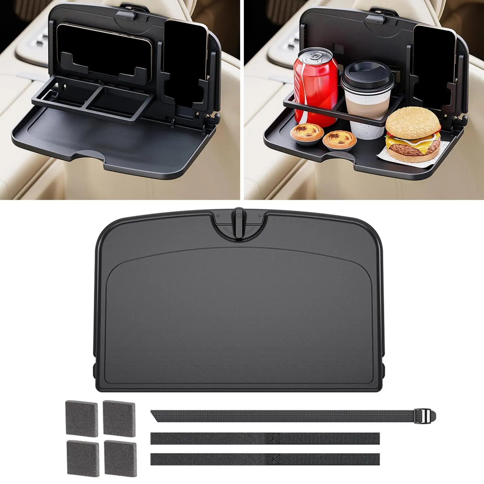 

Generic Car Back Seat Tray Table Headrest Tablet for Laptop Drinking